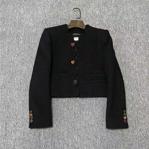 Authentic Saint Laurent Black Jacket with Gold Accents